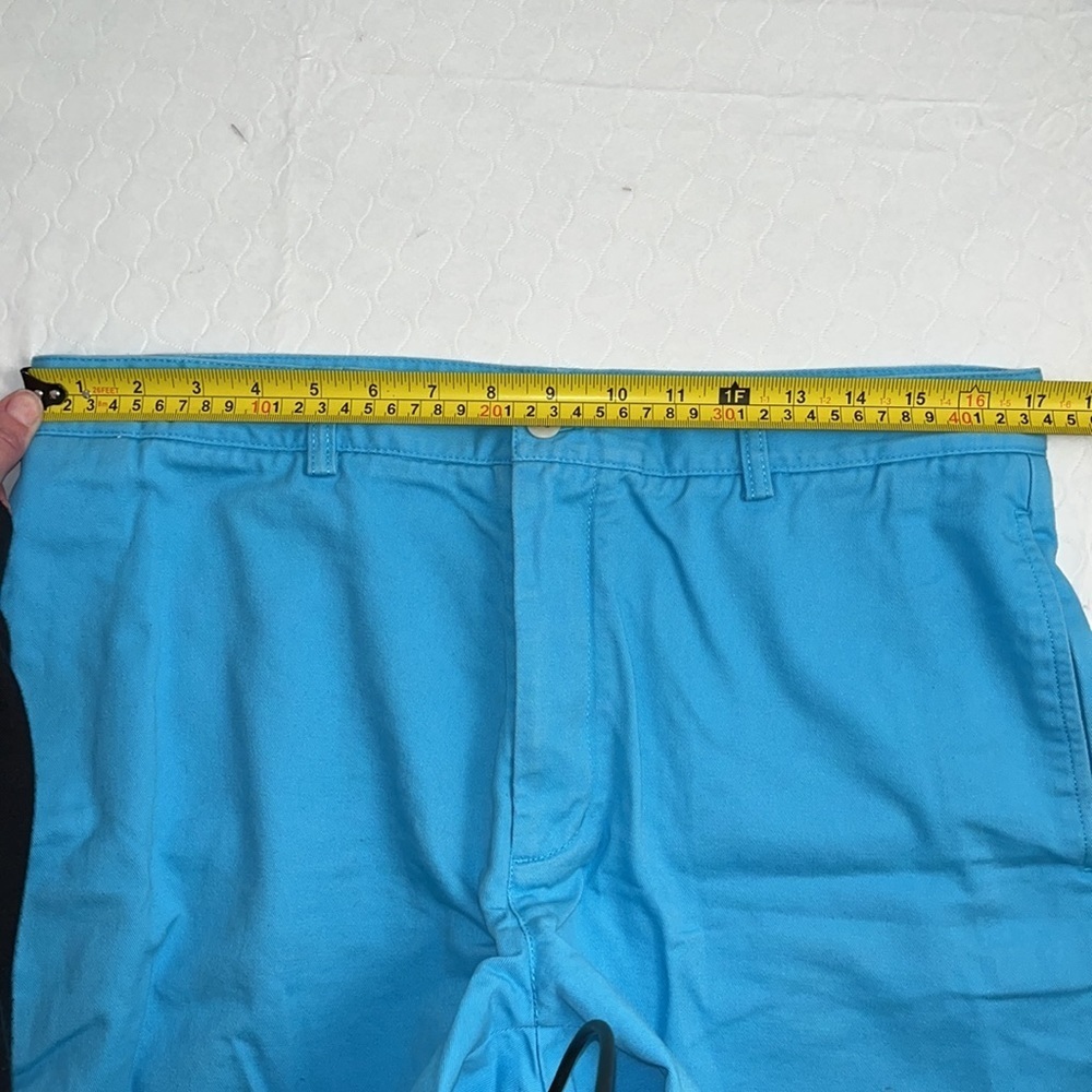 Vineyard Vines turquoise flat front cotton Club shorts - Picture 7 of 7